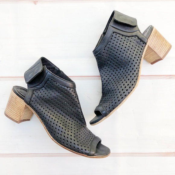 Mimosa Shoes - Mimosa | Italian Leather Perforated Open Booties